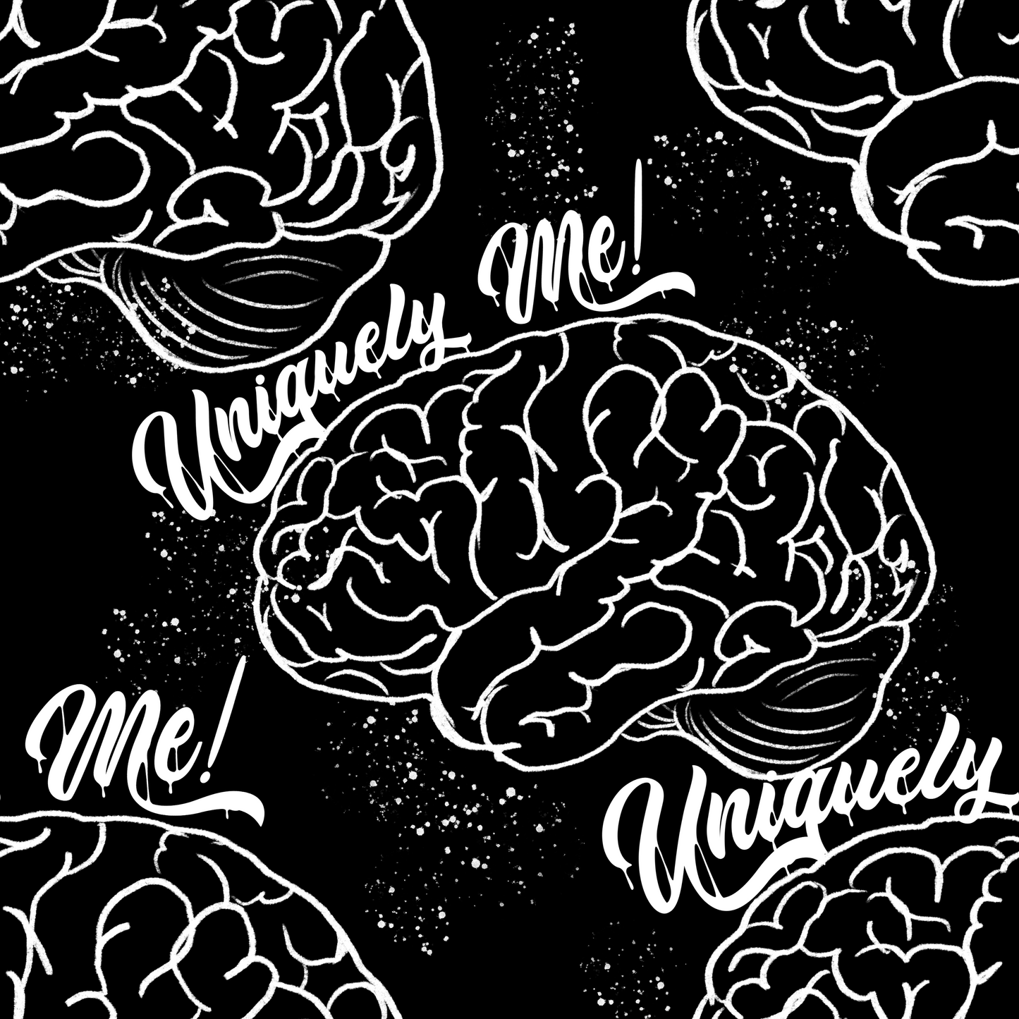 Uniquely Me splats B&W