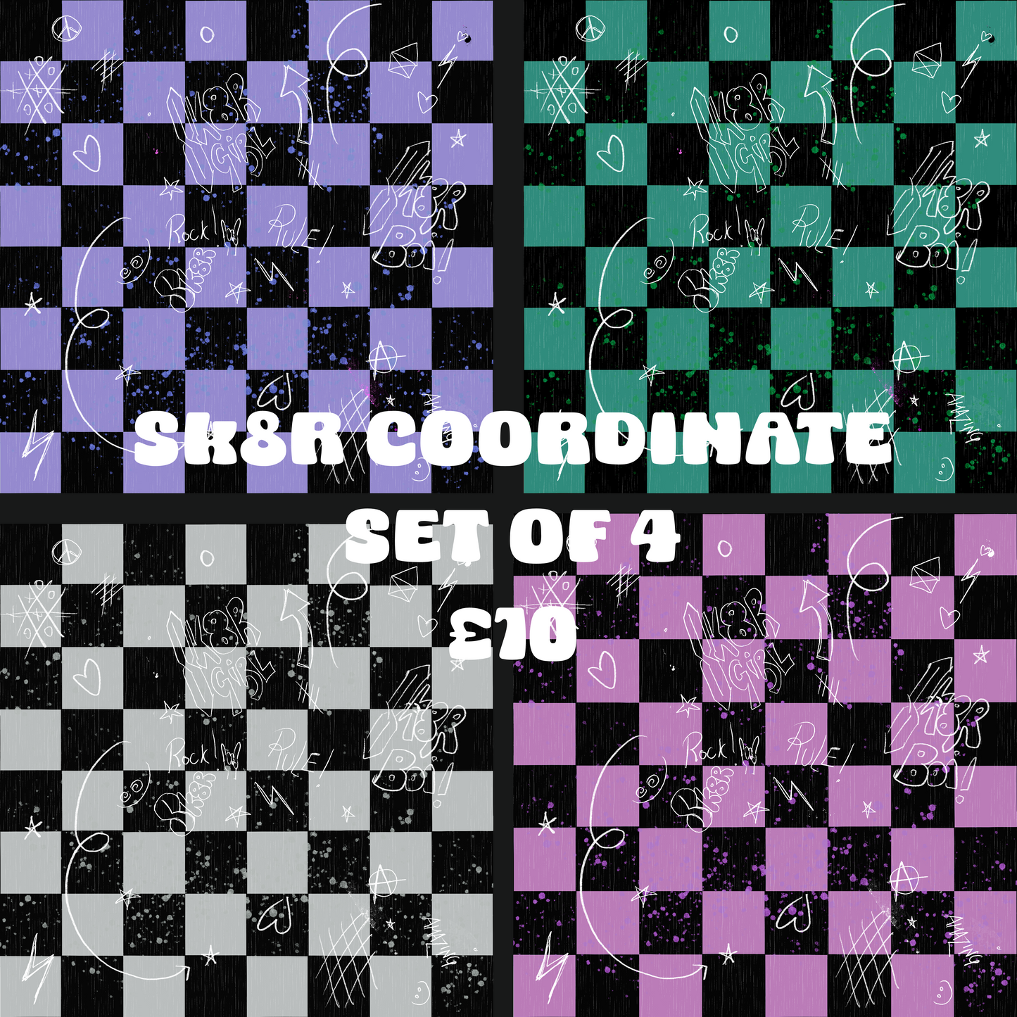 SK8R COORDINATES SET OF 4