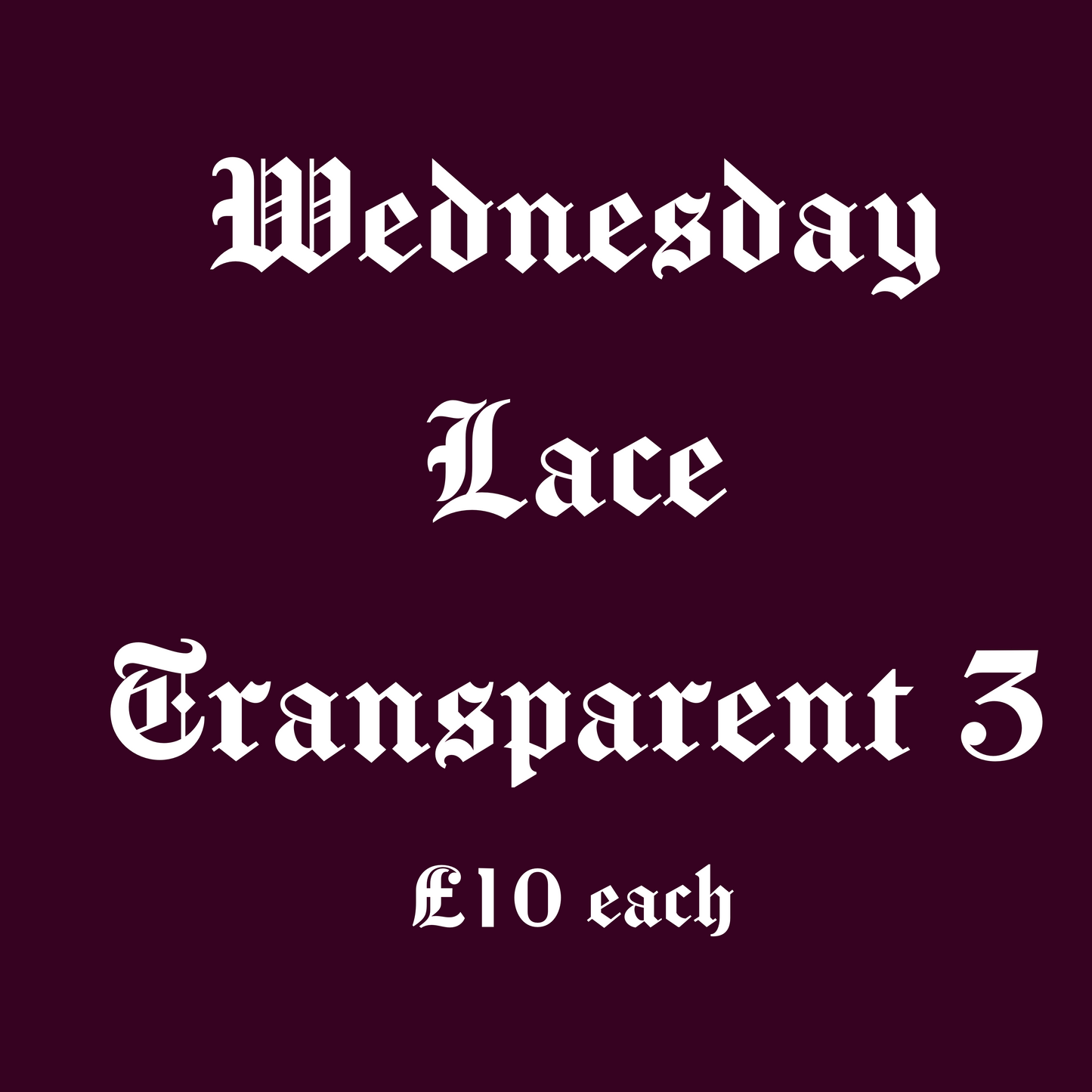 Wednesday lace transparent 3
