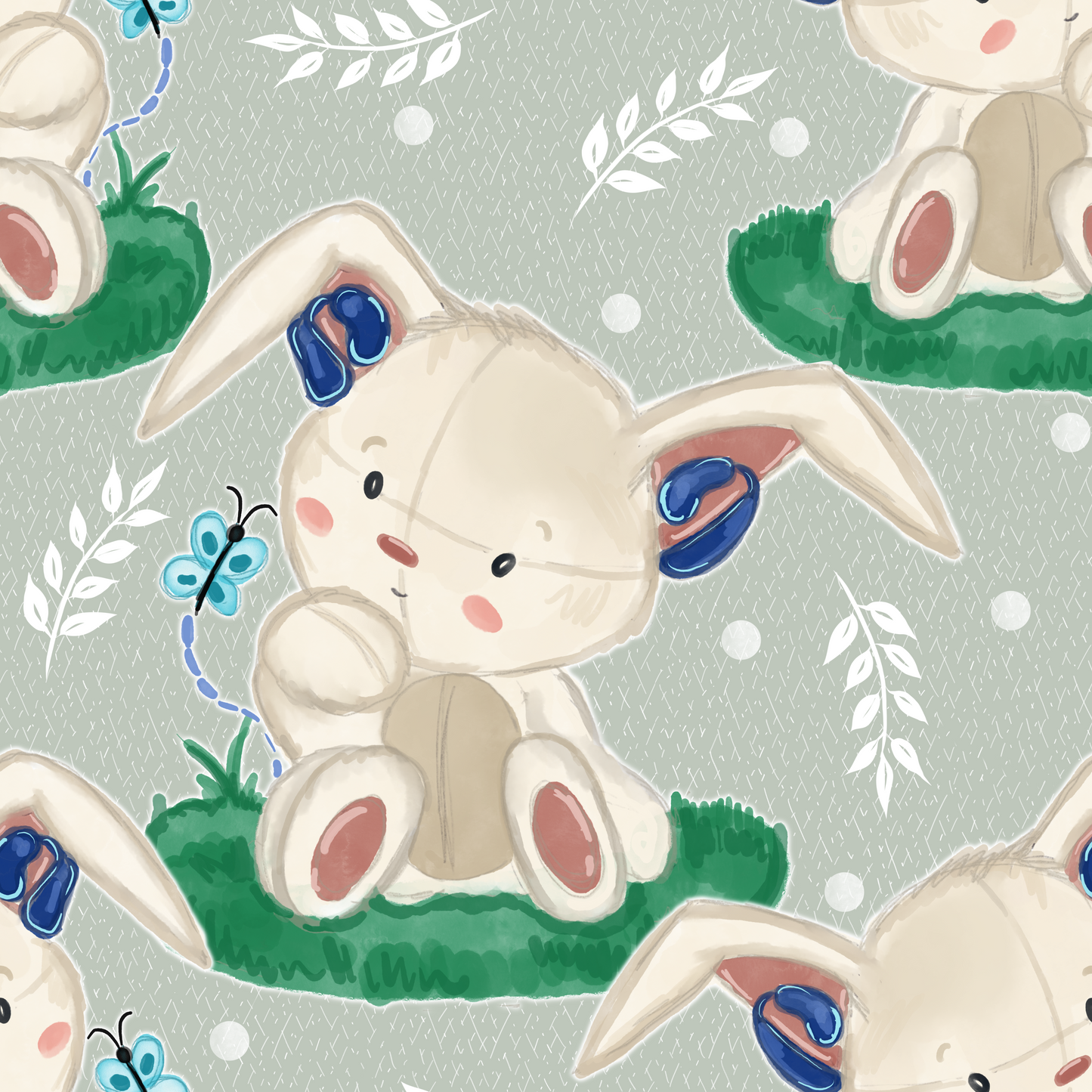 Hearing Aid Bunny- Sage