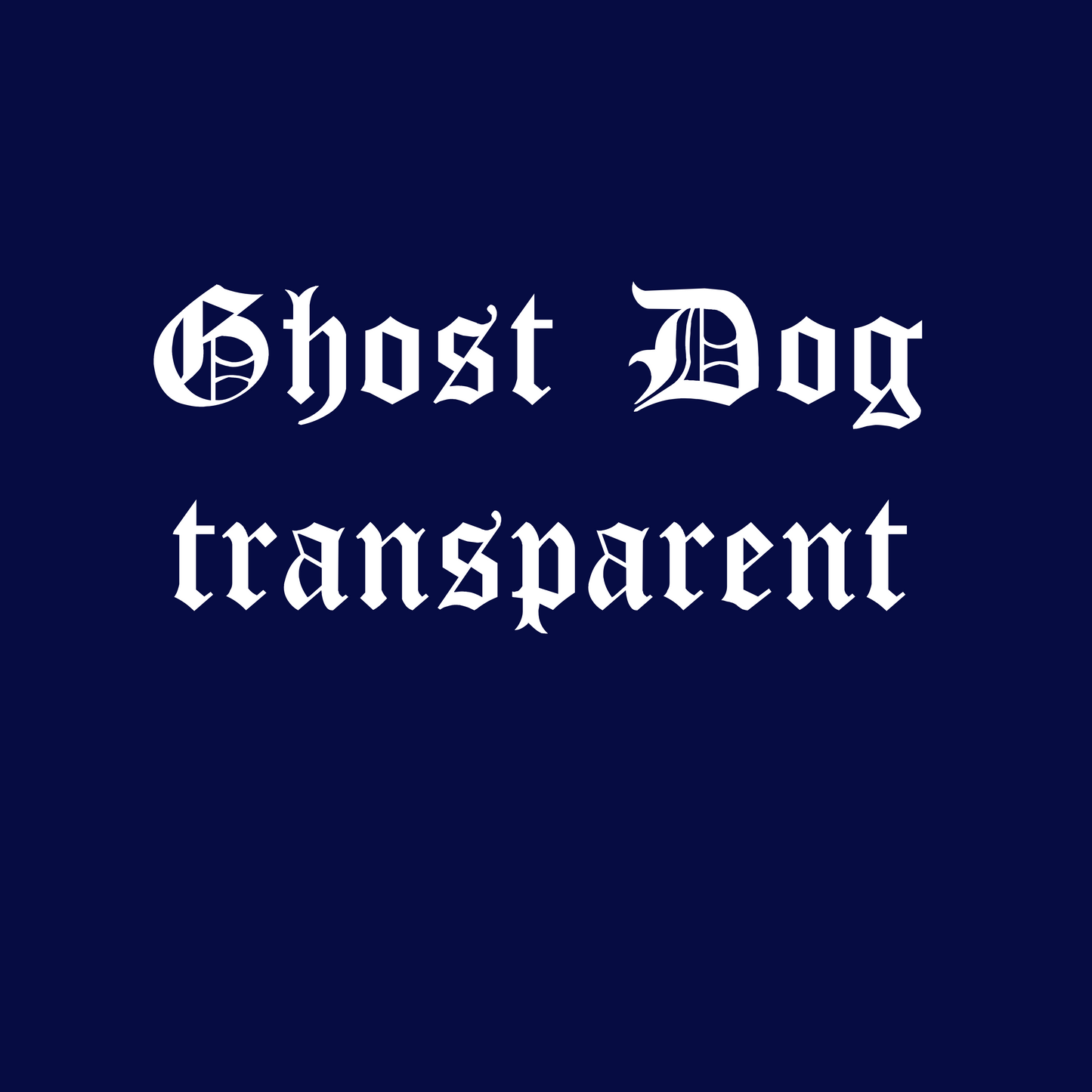 Ghost dog transparent 2