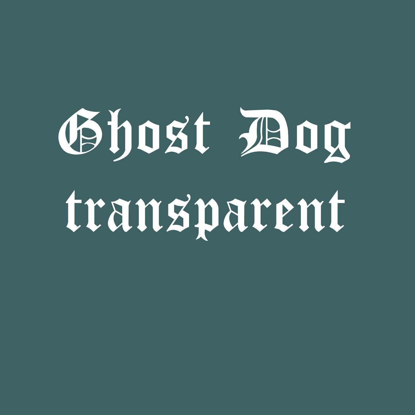 Ghost dog transparent 3