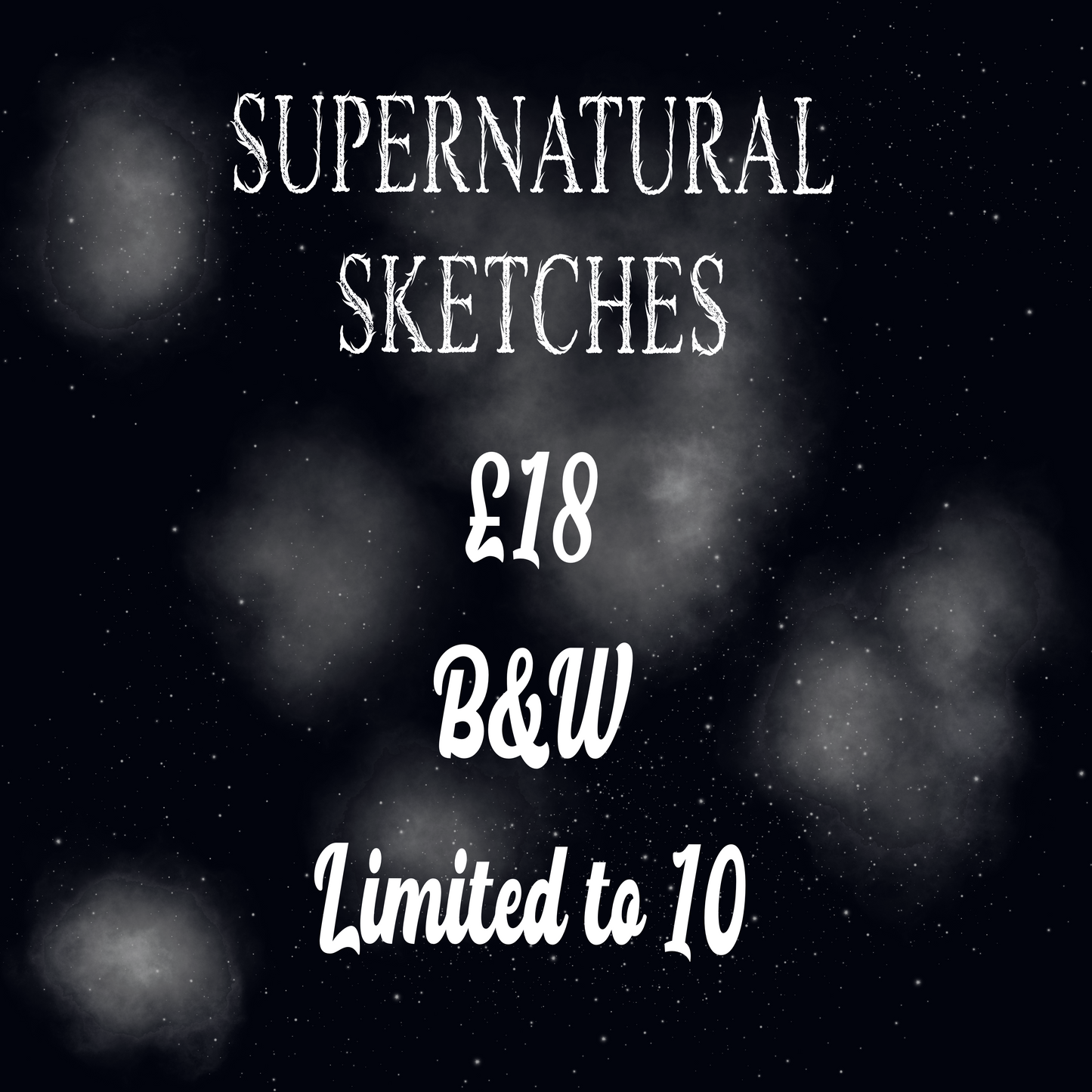 Supernatural sketches black & white