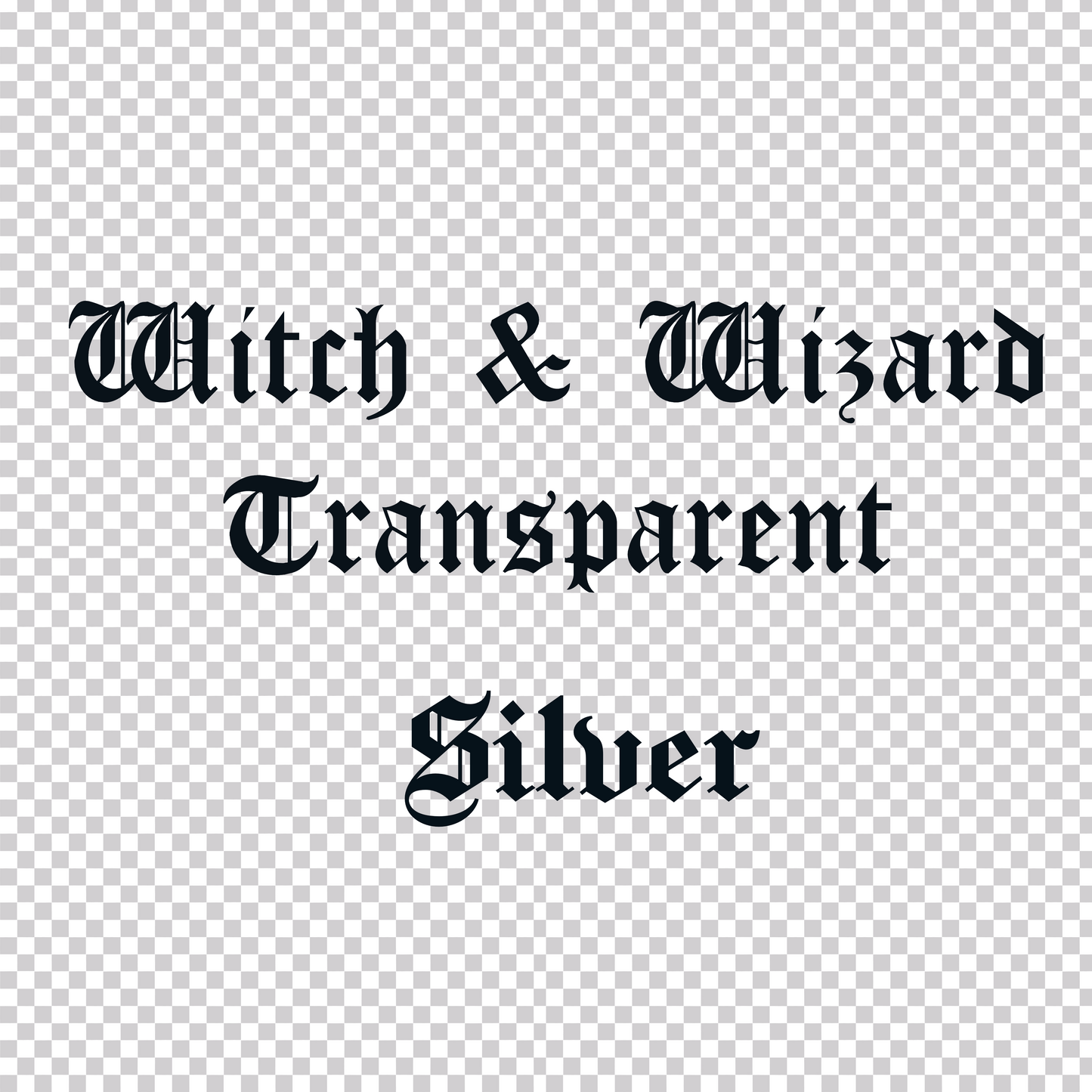 Witch and wizard transparent silver