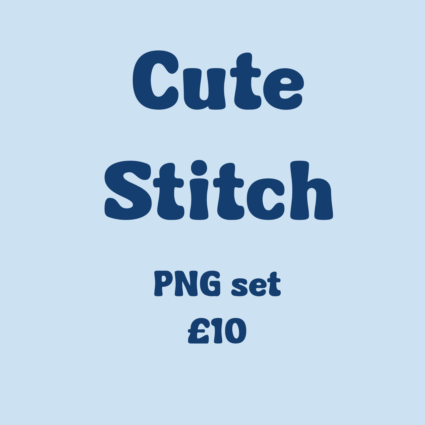 Cute stitch png set