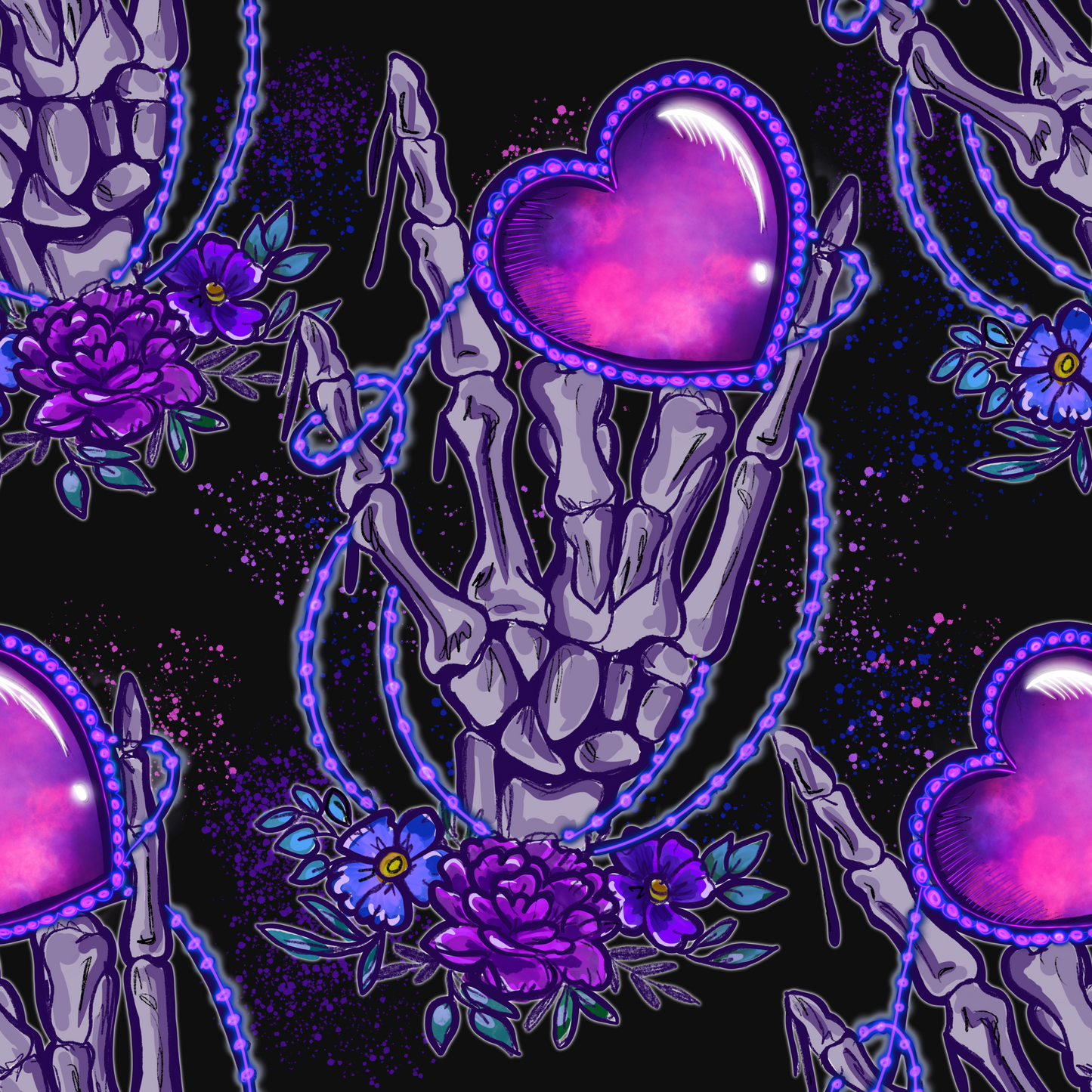 ASL love Skele- Purple