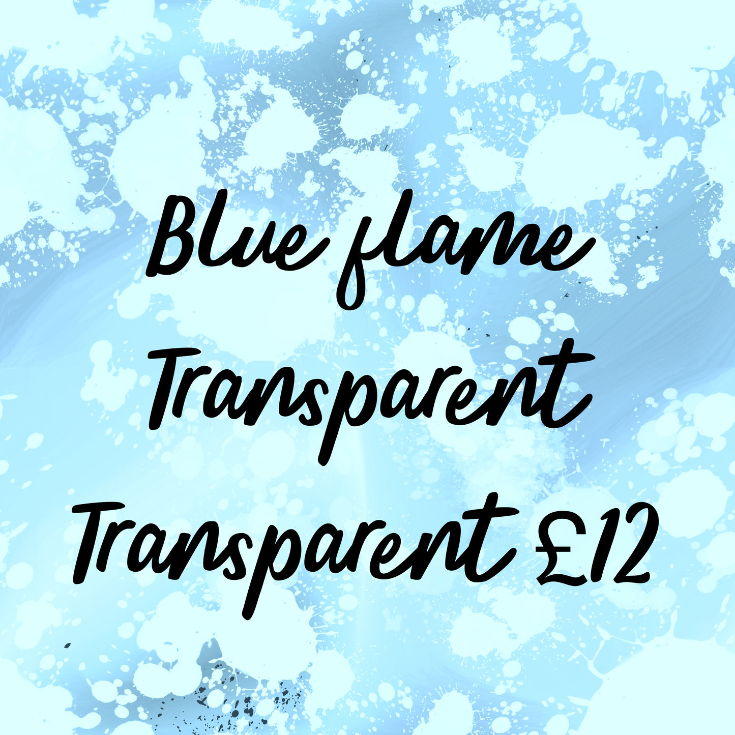 Blue flame transparent