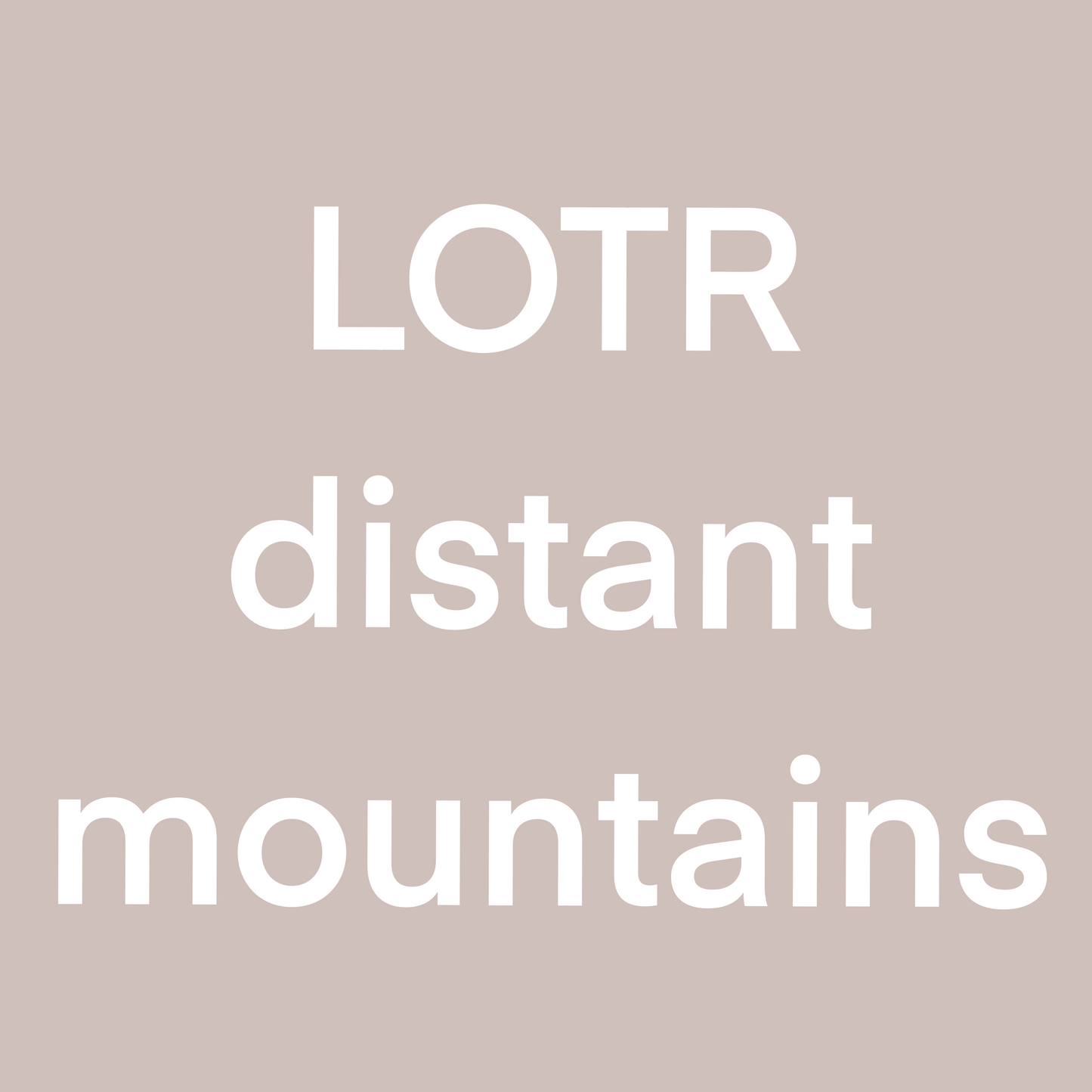 VIP- LOTR Distant mountains