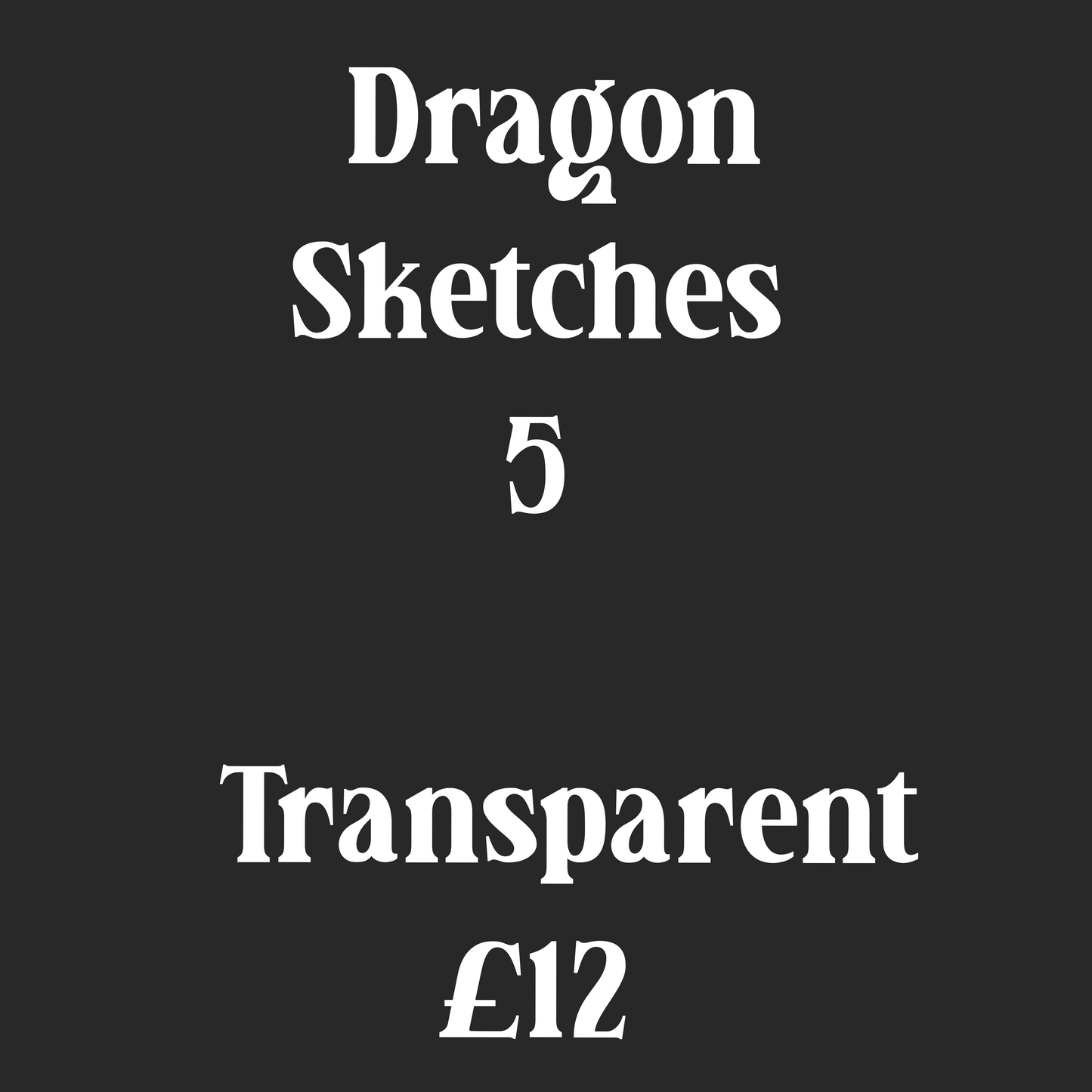 Dragon Sketches 5 Transparent