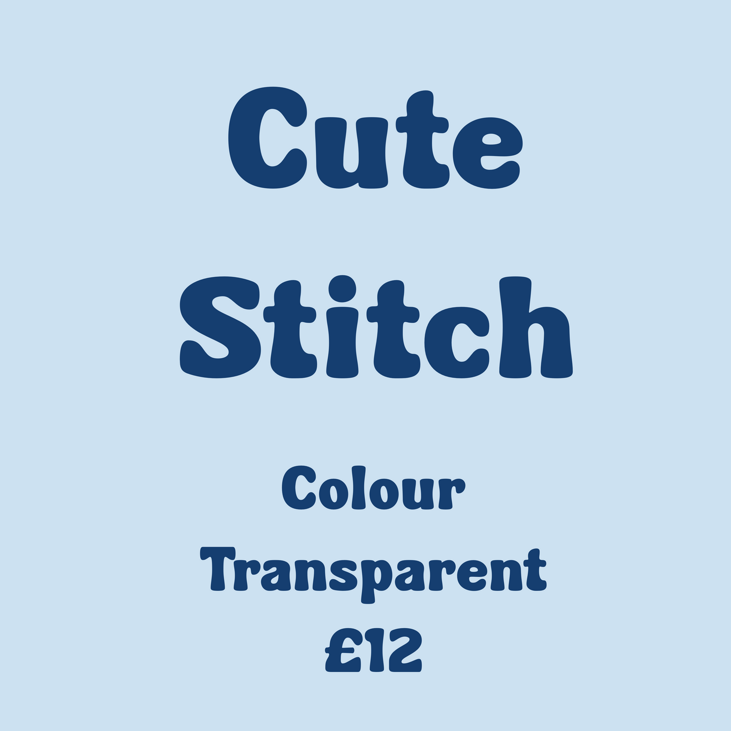 Cute stitch colour transparent