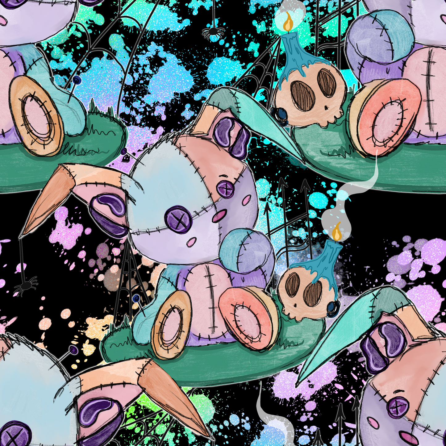 Hearing Aid Bunny Voodoo- Splats