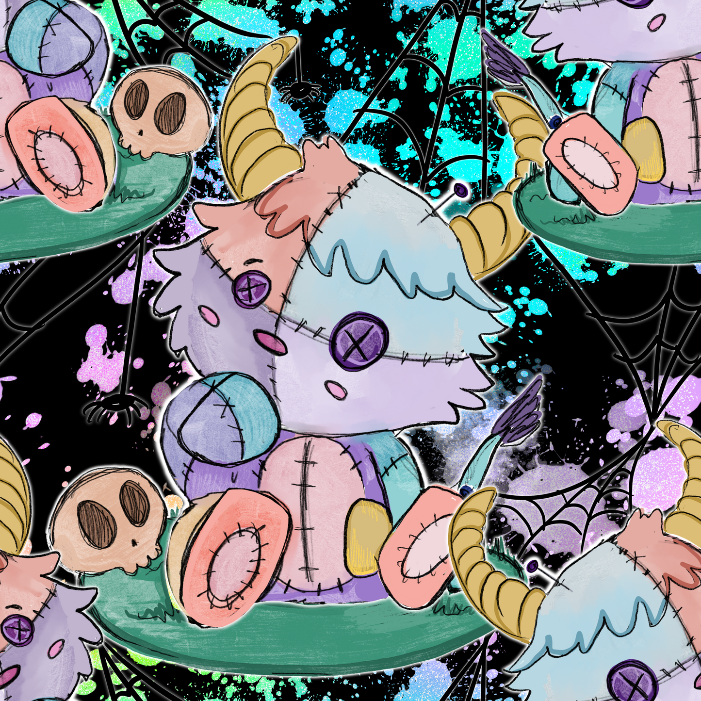 Ostomy Bag Highland Cow Voodoo- Splats