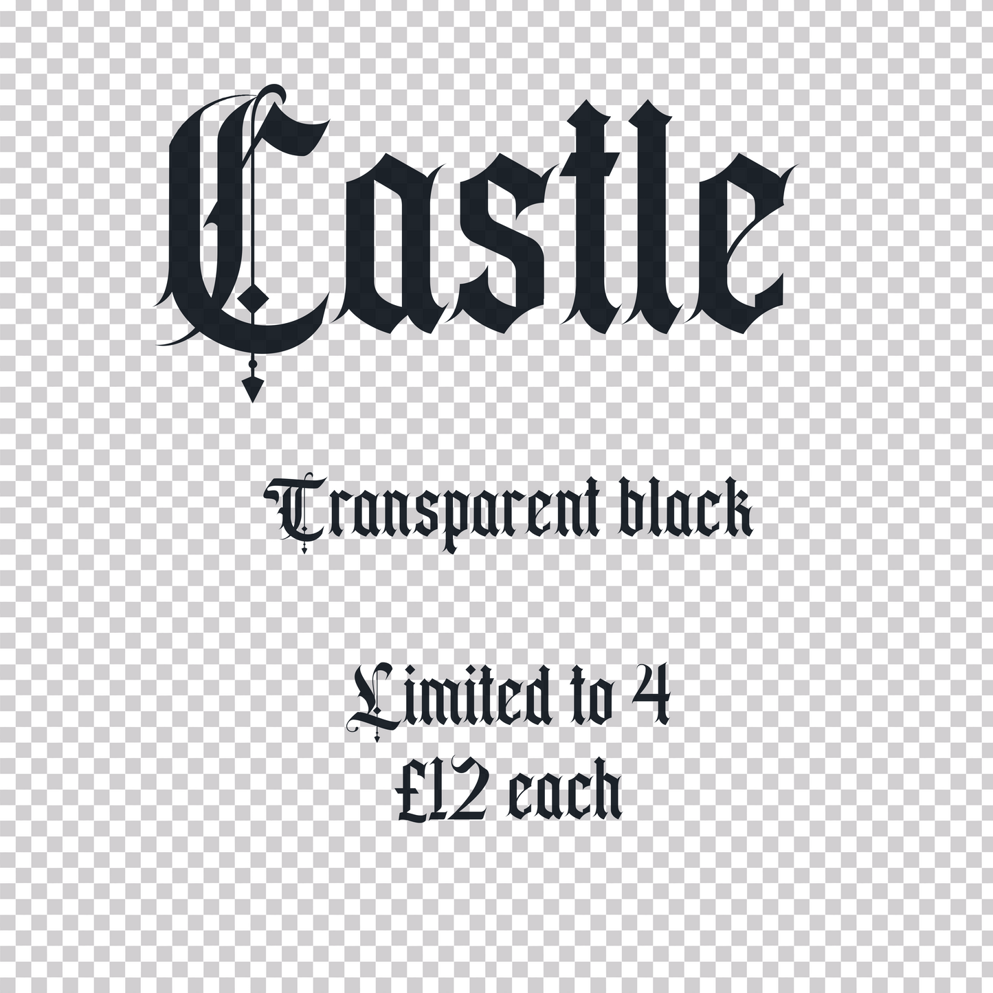 Castle transparent black