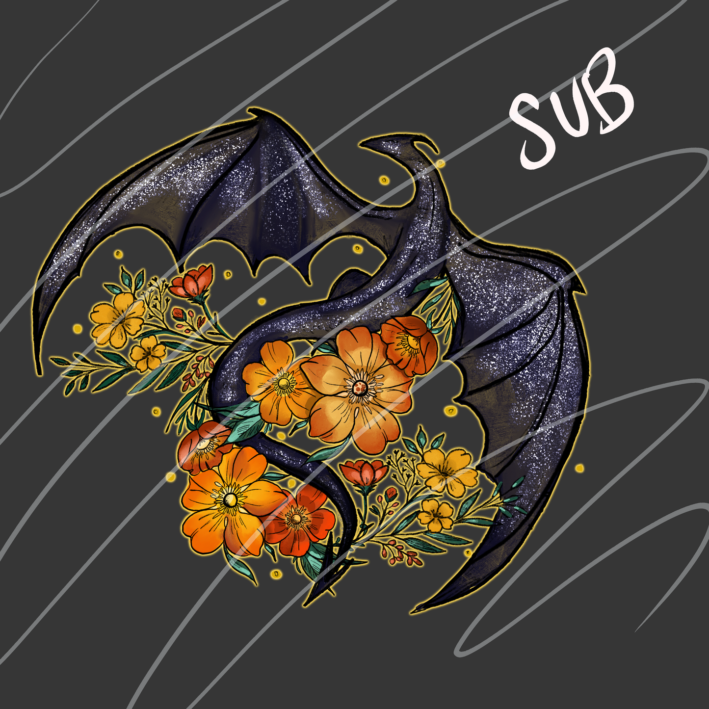 TOG- Maps & floral Dragon