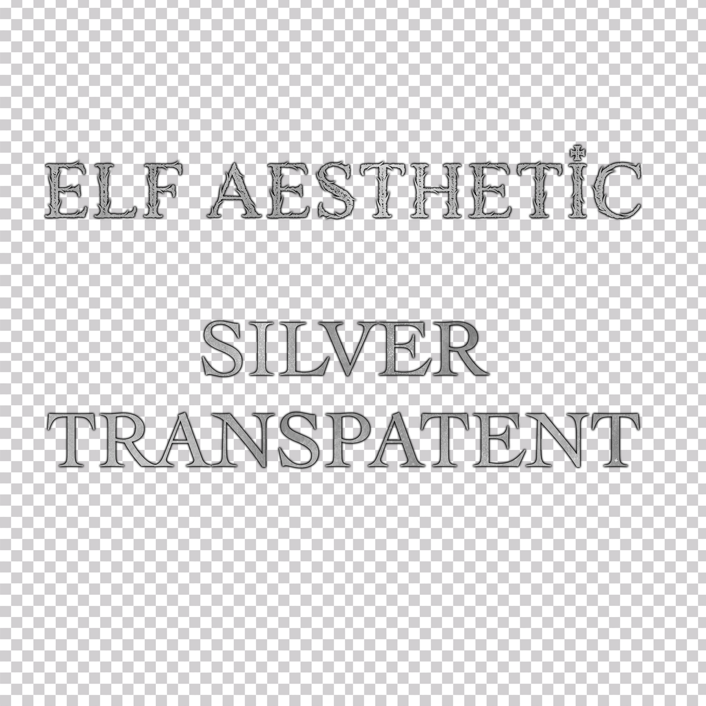 Elf Aesthetic Silver Transparent