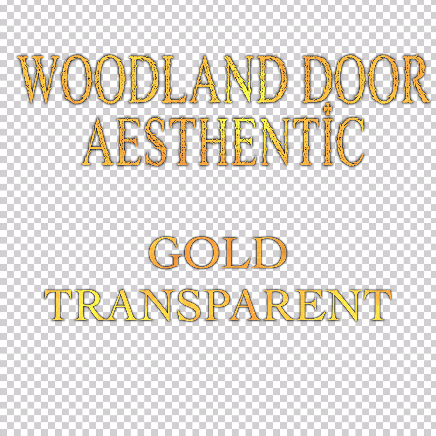 Woodland Door Gold Transparent