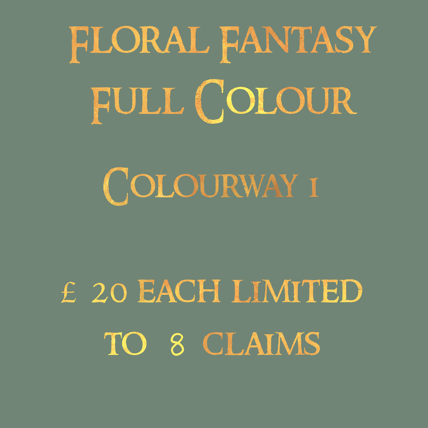 Floral Fantasy Full Colour Colourway 1