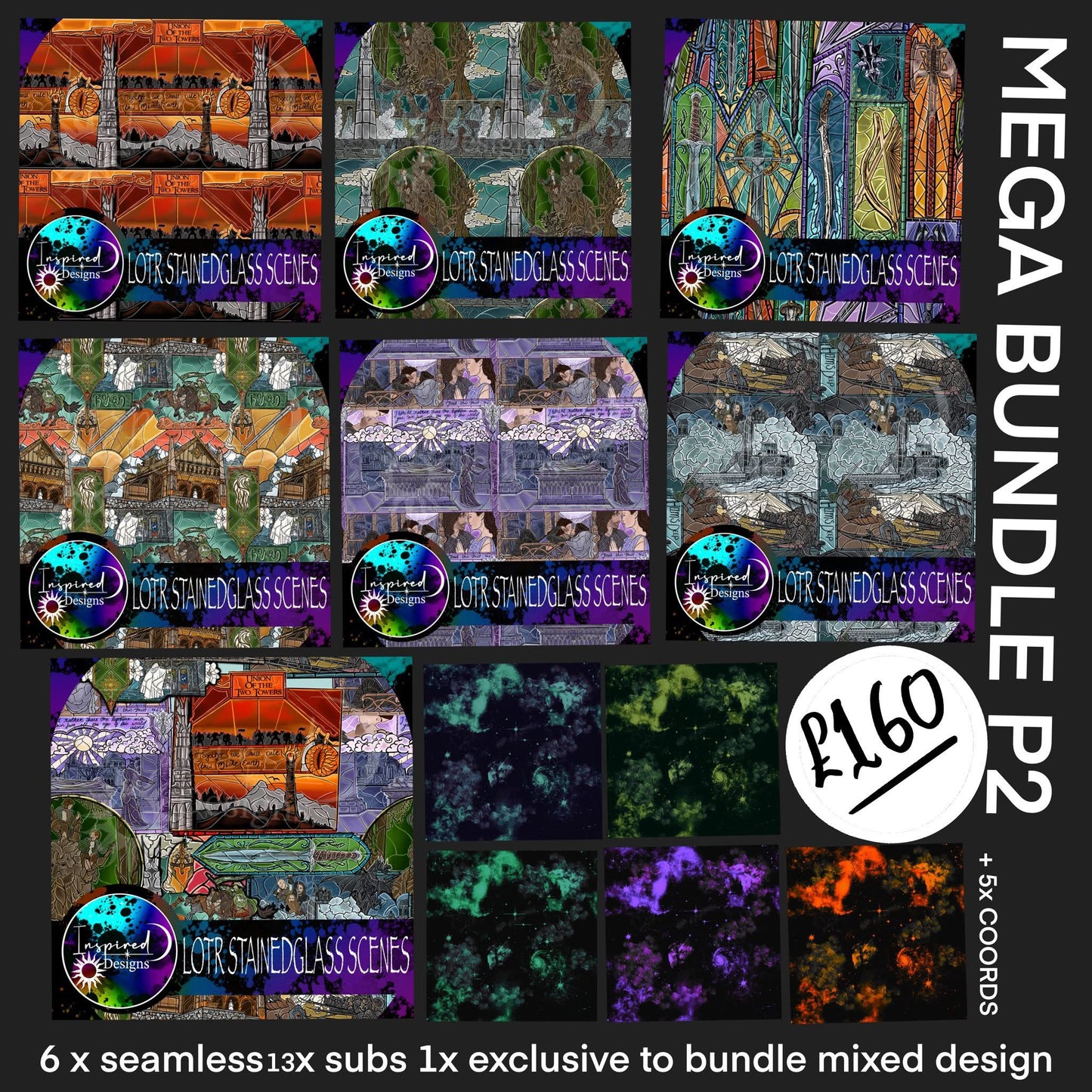 Stainedglass Scenes - LOTR PT 2