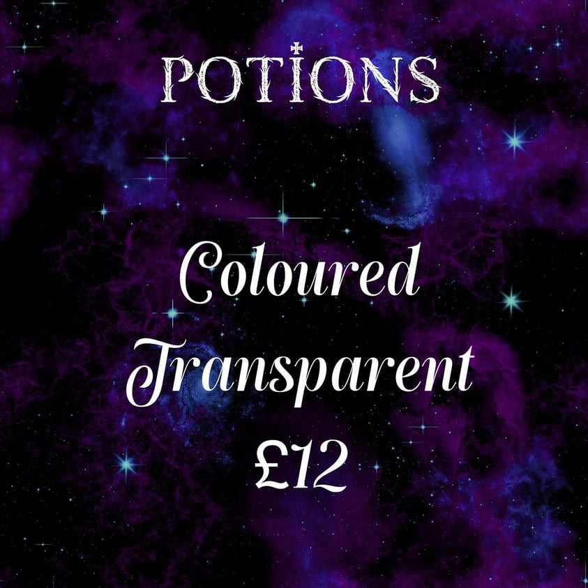 Potions coloured transparent