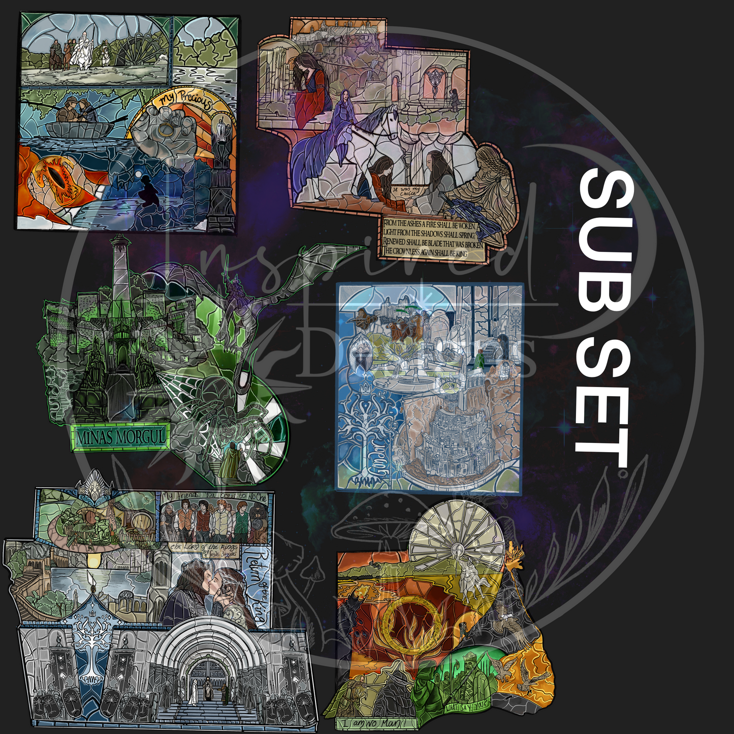 Stainedglass Scenes - LOTR PT 3