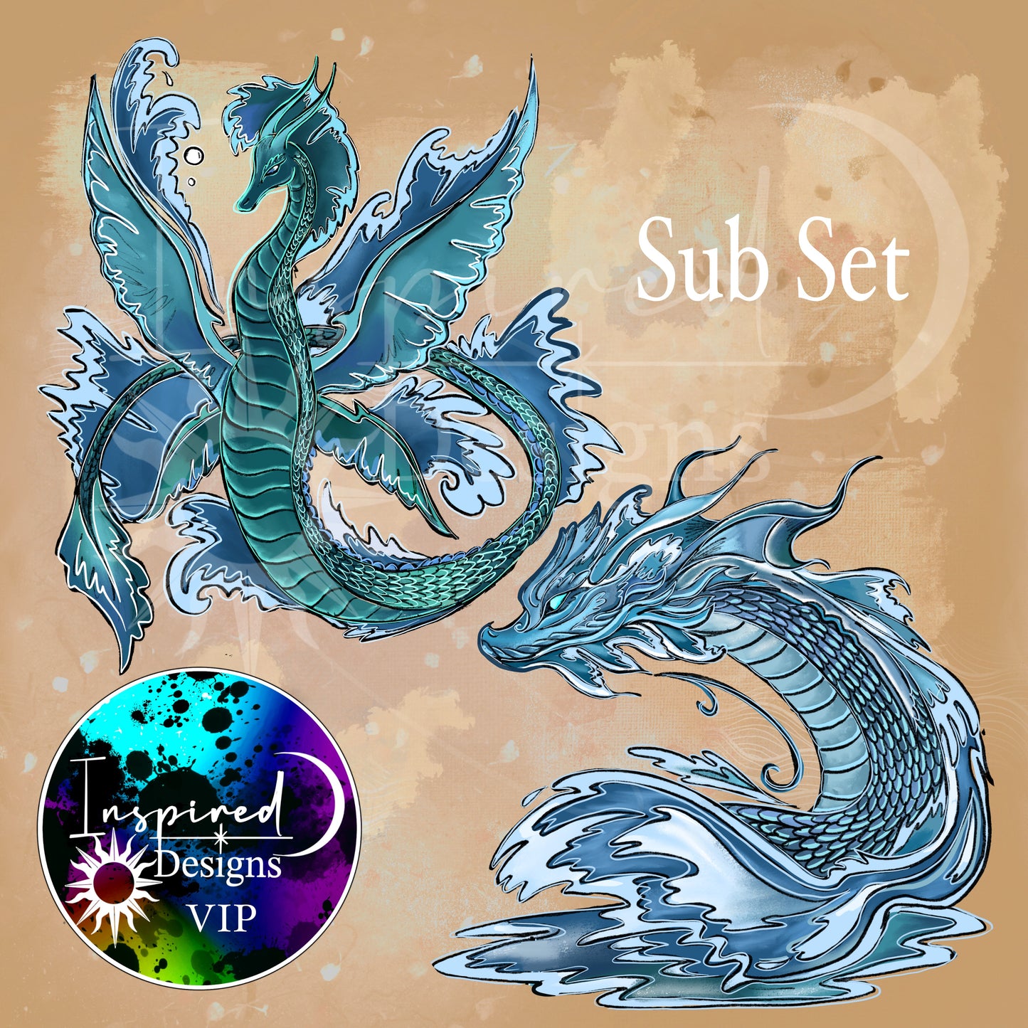 Whimsy Pixie X Inspired Designs - Water Dragon