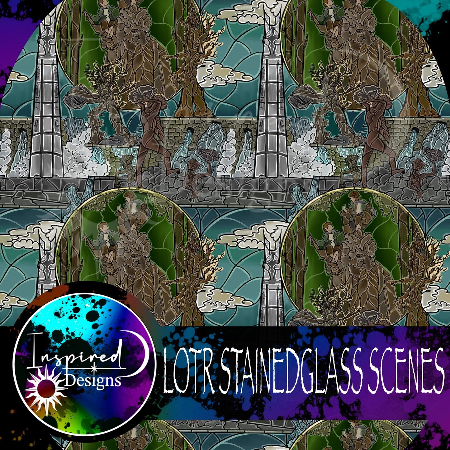 Stainedglass Scenes - LOTR PT 2