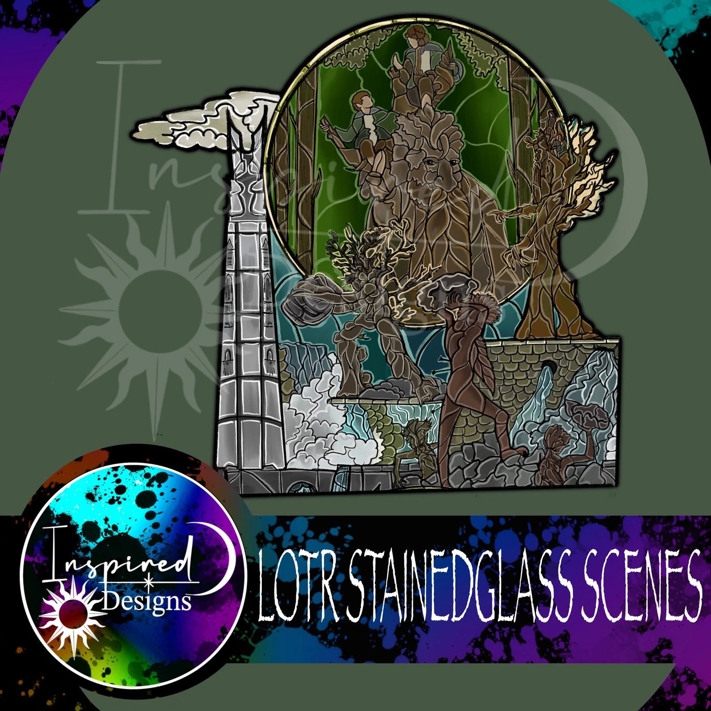 Stainedglass Scenes - LOTR PT 2