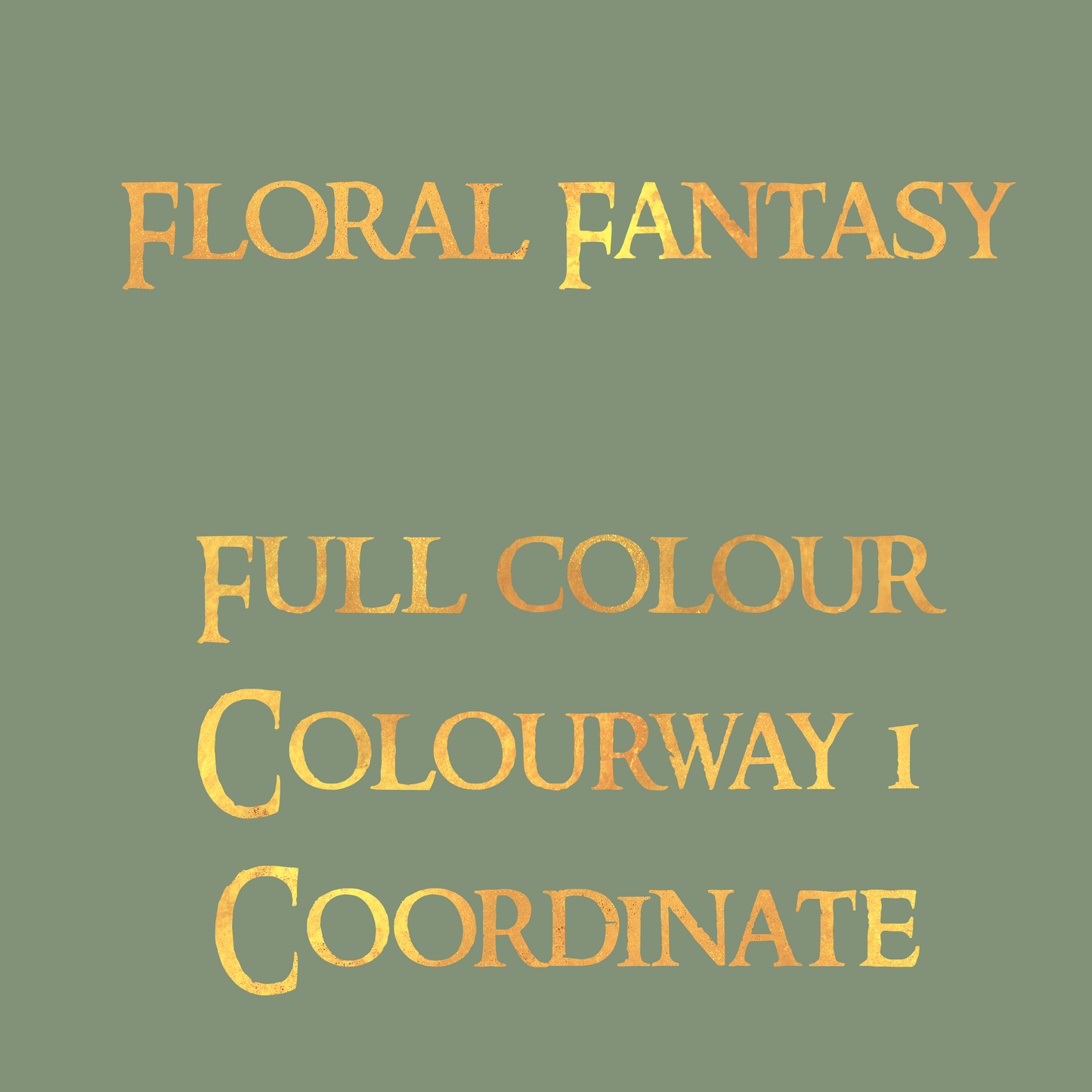 Floral Fantasy Full colour Colourway 1 Coordinate