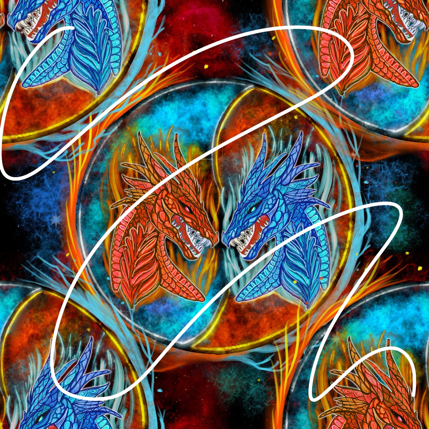 11/12 DAYS OF FREEBIES- fire & Ice Dragons