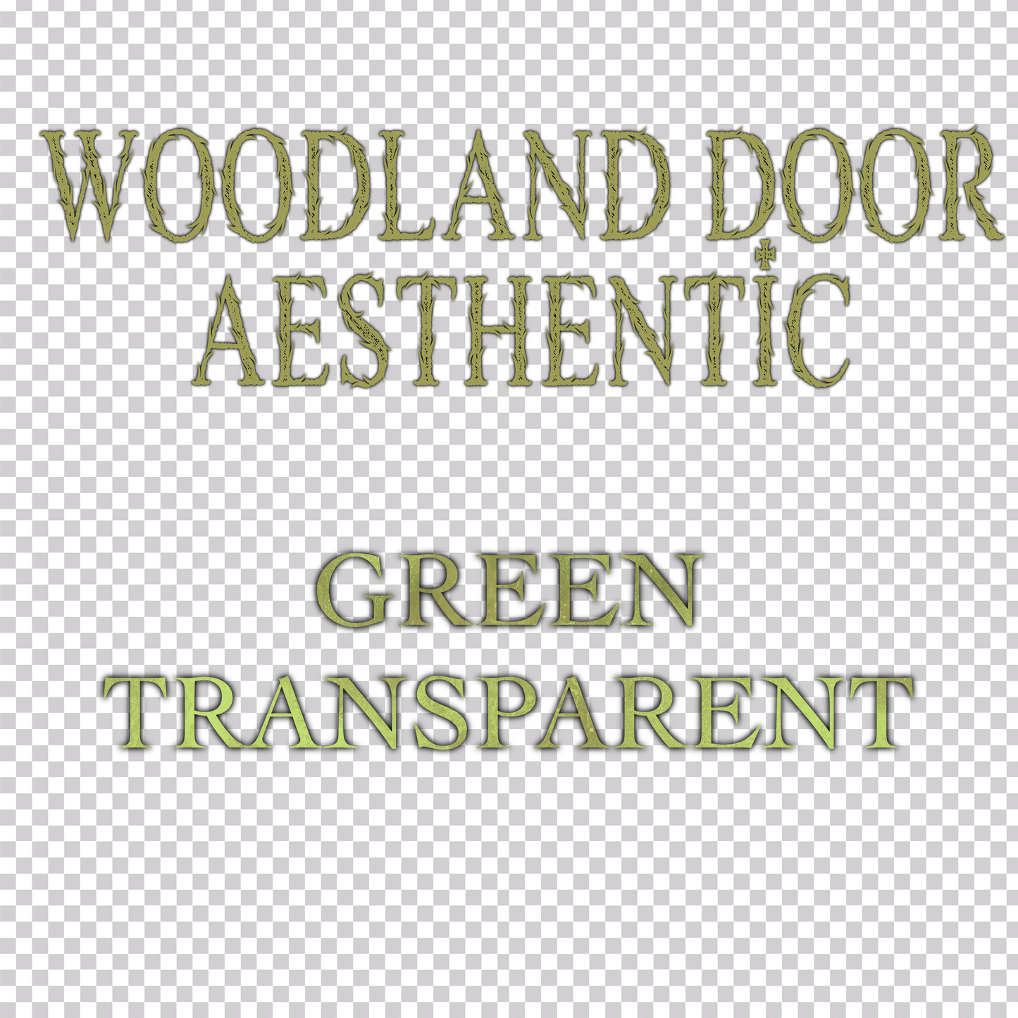 Woodland Door Green Transparent