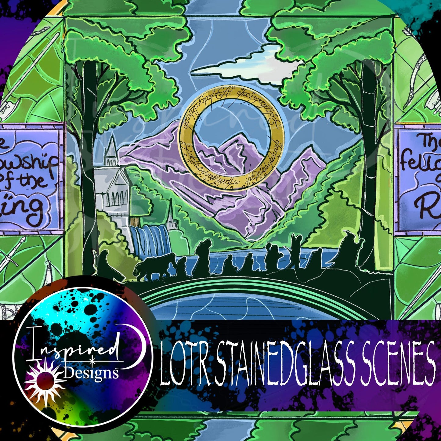 Stainedglass Scenes - LOTR PT 1