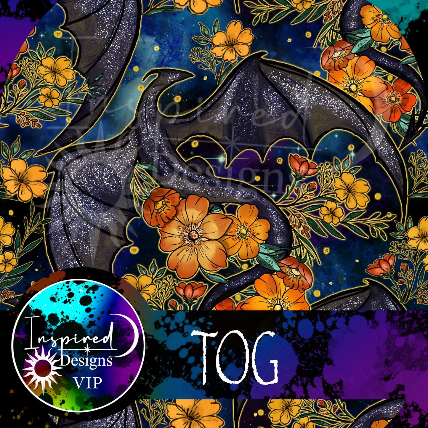 TOG- Maps & floral Dragon