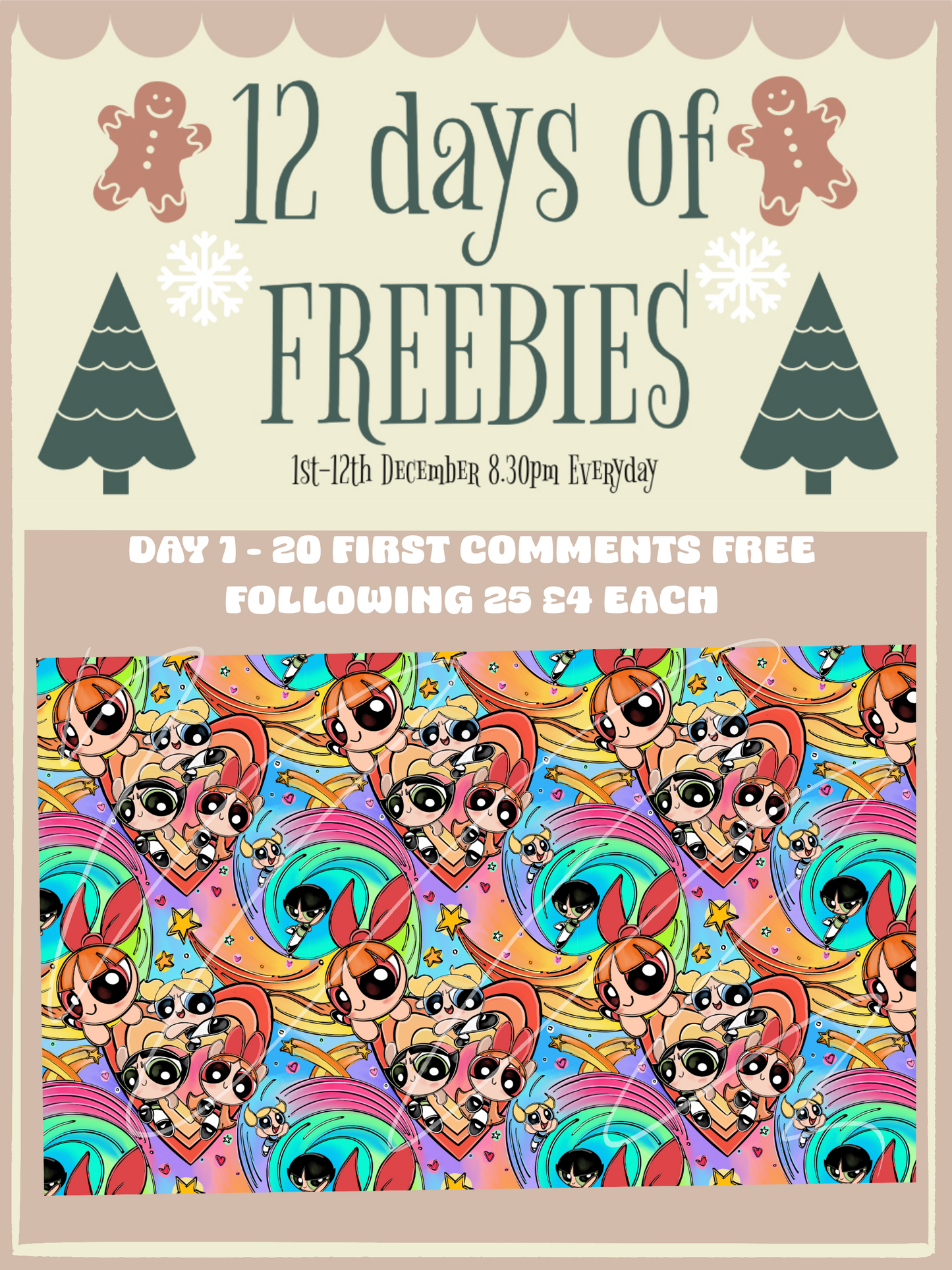 2/12 days of Freebies- Power Puff