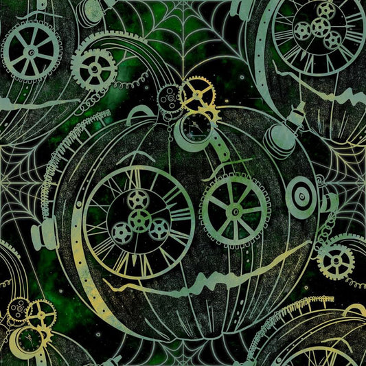 Steampunk pumpkin green