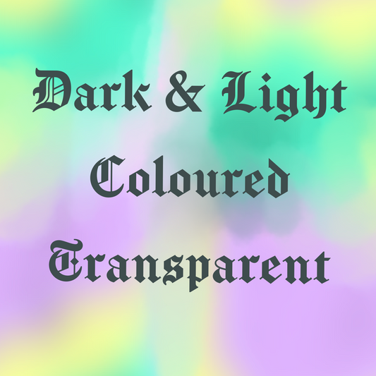Dark and light coloured transparent