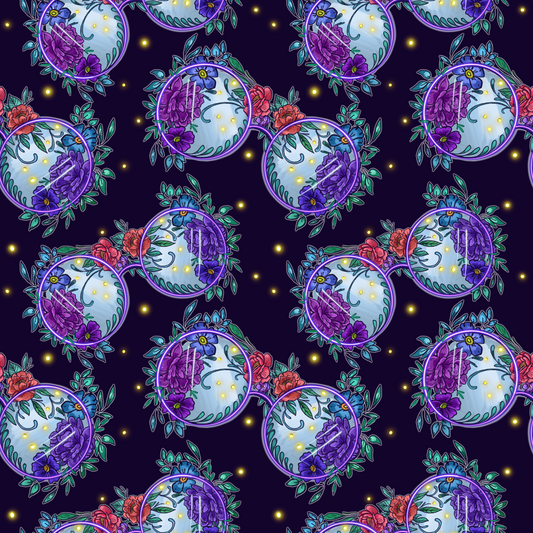 Glasses Floral - Purple