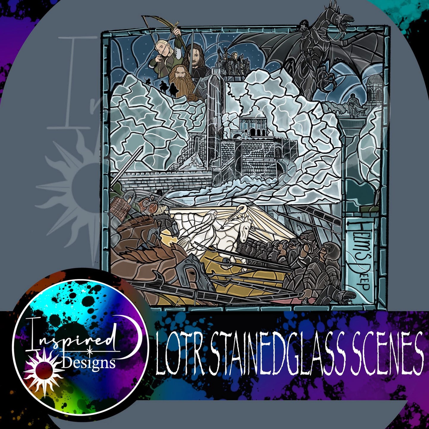 Stainedglass Scenes - LOTR PT 2