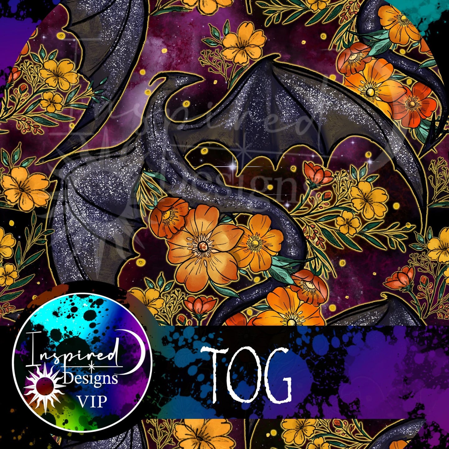 TOG- Maps & floral Dragon