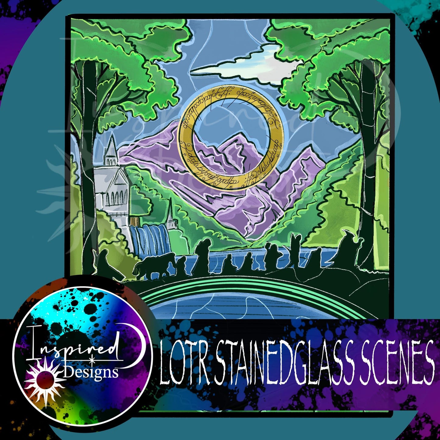 Stainedglass Scenes - LOTR PT 1