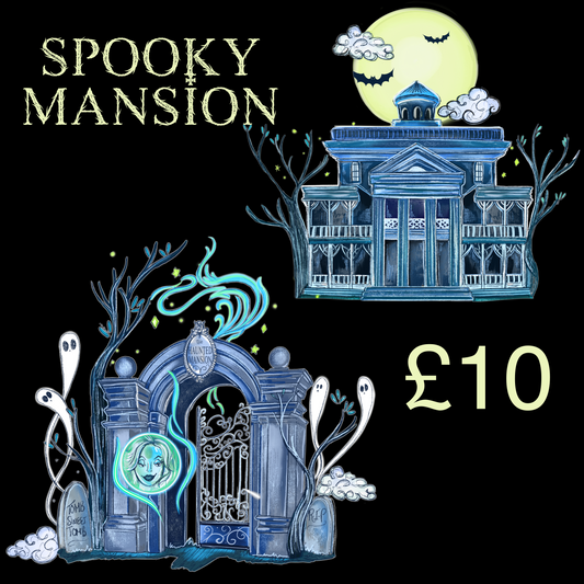 Spooky mansion sub set - blue