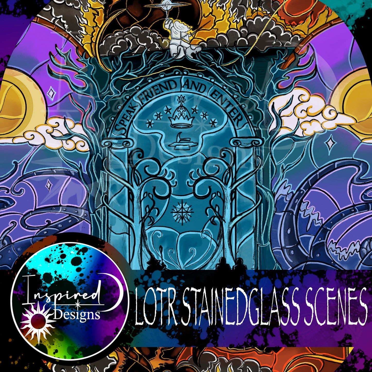 Stainedglass Scenes - LOTR PT 1