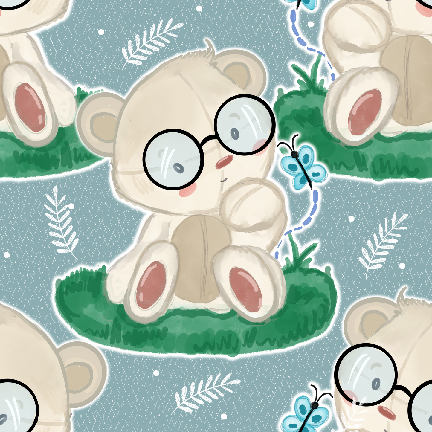 Glasses Ted- Dusty Blue