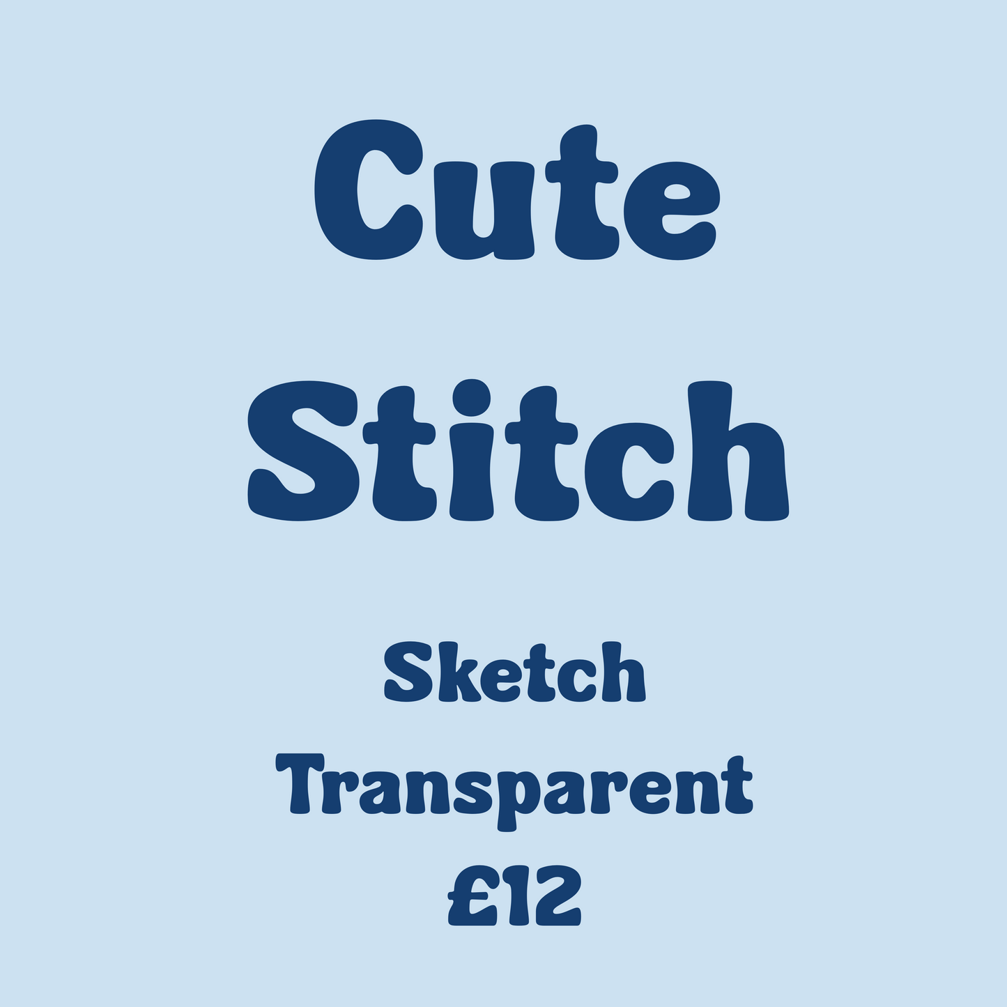 Cute stitch transparent