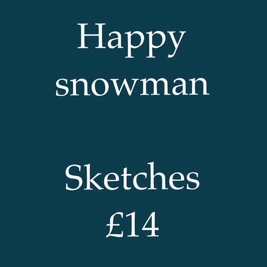Happy snowman sketches