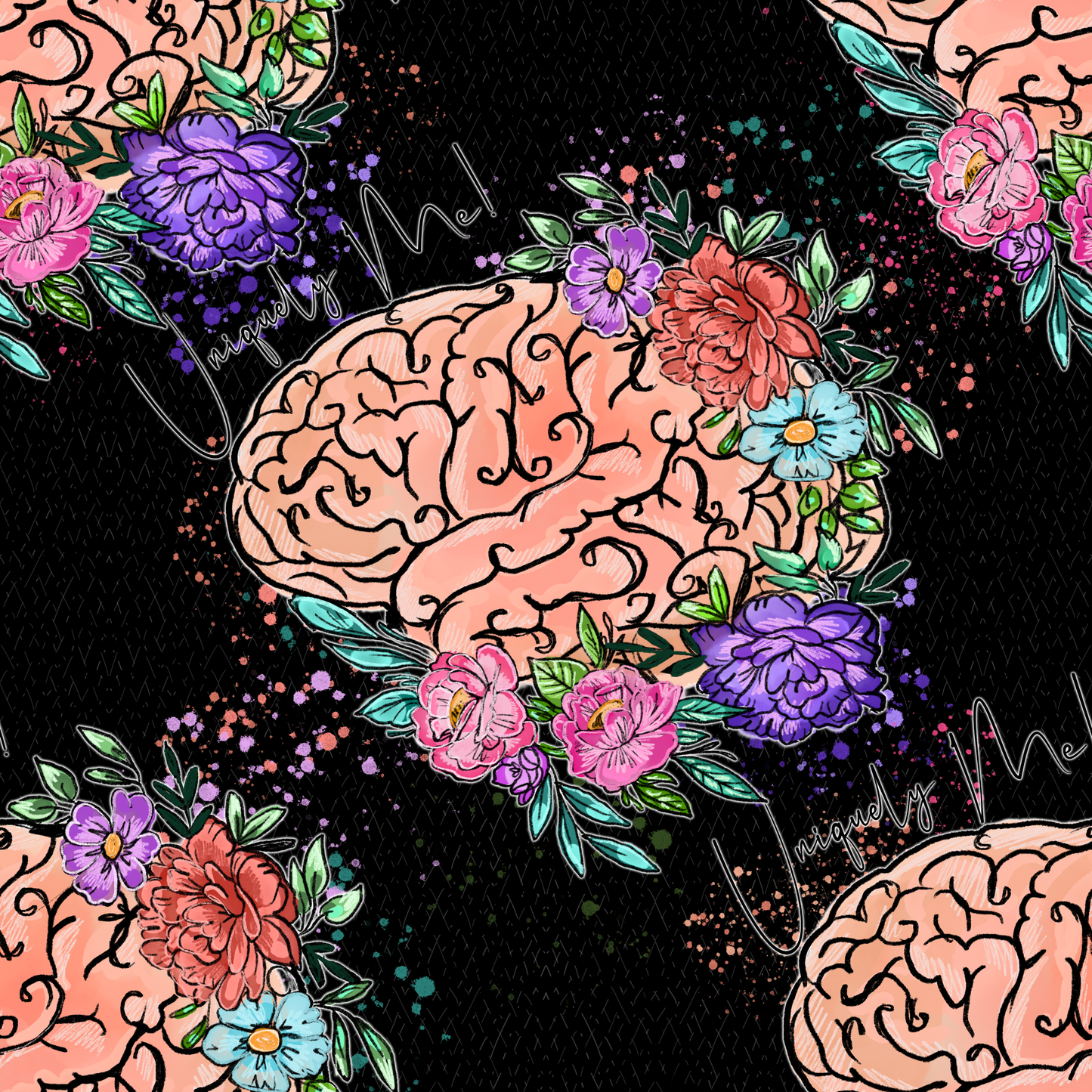 Uniquely Me Floral - Black