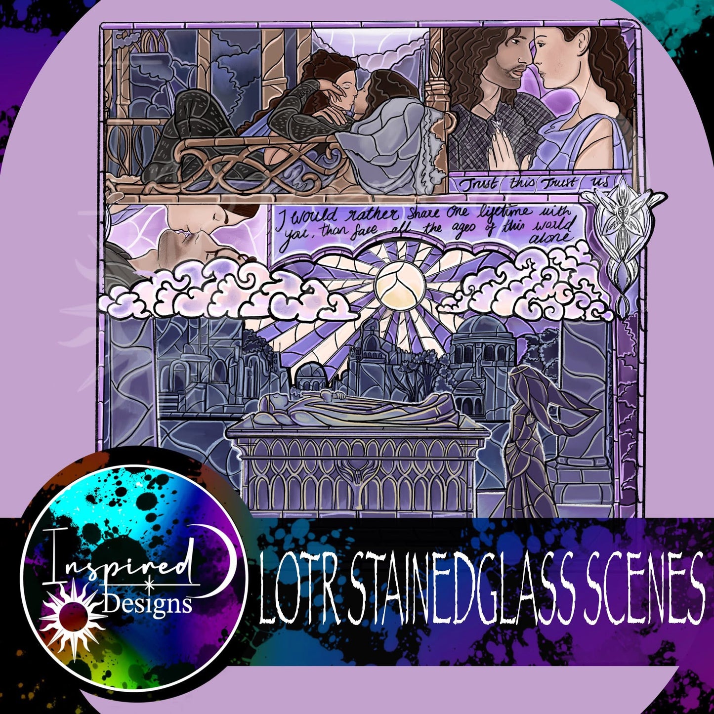 Stainedglass Scenes - LOTR PT 2