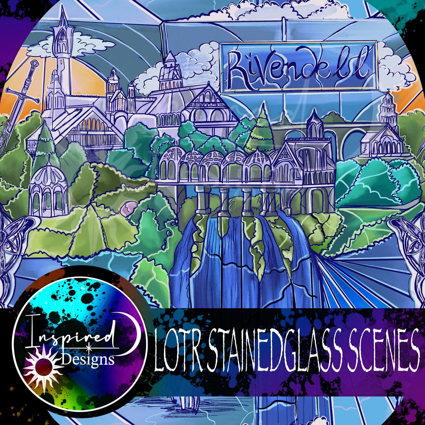 Stainedglass Scenes - LOTR PT 1