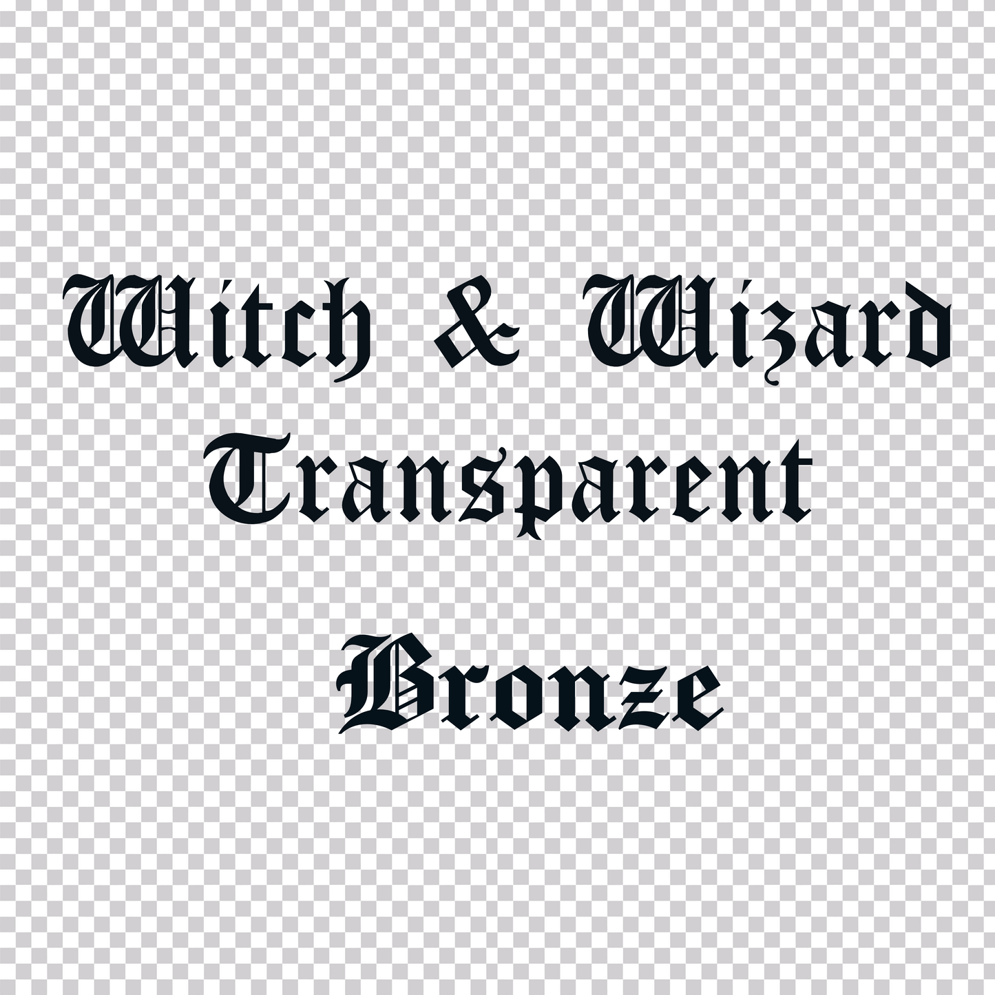Witch and wizard transparent bronze
