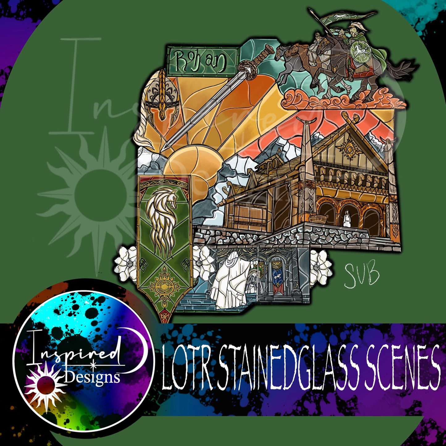 Stainedglass Scenes - LOTR PT 2