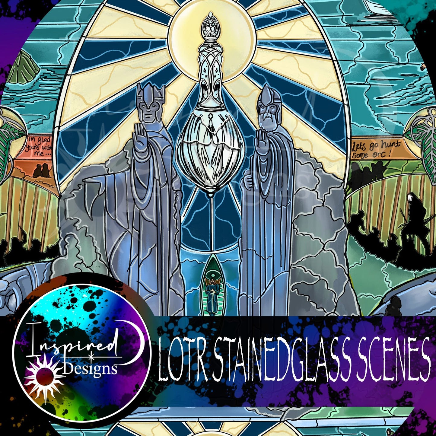 Stainedglass Scenes - LOTR PT 1